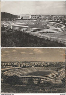 ROMA STADIO DEI CENTOMILA CAMPO DA CALCIO N. 2 CARTOLINE F/G VIAGGIATE 1954 1955 - Stades & Structures Sportives