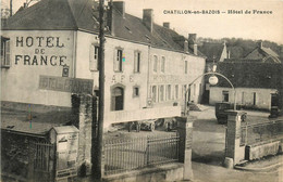 Chatillon En Bazois * Devanture Café Hôtel De France * Automobile Voiture Ancienne - Chatillon En Bazois