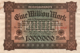 GERMANIA-REICHSBANKNOTE-1 MILL MARK 1923-  P-86a    XF++ UNIFACE - 1 Miljoen Mark