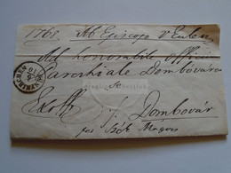 ZA342.1  Hungary Prephilately -Ex Offo  Letter 1858  Cancel Fünfkirchen (Pécs)  Magyarszék -Dombóvár - ...-1867 Prefilatelia
