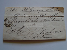 ZA342.1  Hungary Prephilately -Ex Offo  Letter 1858  Cancel Fünfkirchen (Pécs)  Magyarszék -Dombóvár - ...-1867 Voorfilatelie