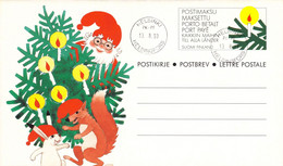 Finland LOT Of FOUR Postal Stationery Cover Cancellation: 13.8.1993 Helsinki Christmas Santa Claus (379) - Natale