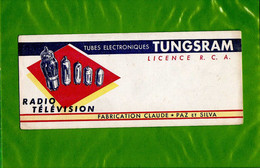 Buvard : Tubes Electroniques TUNGSRAM  Radio Television - Electricité & Gaz