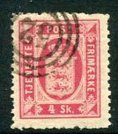 DENMARK 1871 Official 4 Skilling Perf. 12½, Used.  Michel 2B - Dienstzegels