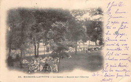 Maisons-Laffitte       78        Militaires. Le Camp.  Le Repas Sur L'herbe            (voir Scan) - Maisons-Laffitte