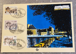 België Herdenkingskaart HK 2579 Georges Simeon - Cartoline Commemorative - Emissioni Congiunte [HK]