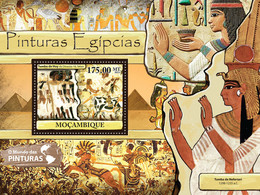 Mozambique 2011 MNH - Egyptian Paintings (Tumba De Huy). Y&T 473, Mi 5092/Bl.528, Scott 2437 - Mozambique
