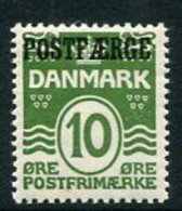 DENMARK 1922 Postal Ferry 10 Øre Green MNH / **.   Michel 5 - Parcel Post
