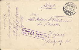 Lettre De Colmar Du 22 Janvier 1916 Marque De Censure Violette - 1. Weltkrieg 1914-1918