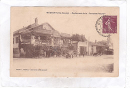 CPA :  14 X 9  -  MESSERY  -  Restaurant De La  " Terrasse Fleurie " - Messery