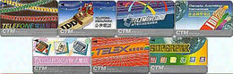 MACAU : MAC01A/G Advertising Cards TELEFONES (Set Of 7) In FOLDER MINT - Macao