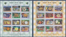 2 Blocs Imprimés Par La Poste Vignettes Gommées Saveurs De Nos Régions Reprenant Timbres De Carnet C431 C443 Adhésif - Unused Stamps