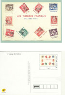 Reproduction D'une Carte Ancienne Les Timbres Français M'aimez-vous ? (pré Timbrée Au Dos , Neuve) - Briefmarken (Abbildungen)