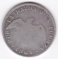 Chili. 20 Centavos 1861. Argent. KM# 125a - Cile