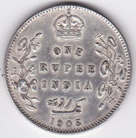 BRITISH INDIA. ONE RUPEE 1905. EDWARDS VII . ARGENT - India