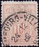 Luxembourg, Luxemburg 1882 10c. Cachet Centré, Michel:49B, Variété Rare: Couleur Rose Pâle - 1882 Allégorie