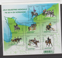HORSES  - FRANCE - 2014 - WORLD EQUESTRIAN GAMES S/SHEET  MINT NEVER HINGED  , SG £31 - Chevaux
