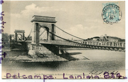 - Vu Sur Le Pont Suspendu Du Rhône, à TARASCON - écrite, 1905, Splendide, Cachet, TBE, Scans. - Tarascon