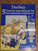 Durbuy 5e Festival B.D. 1990 Affiche Promotionnelle Format 30 X 40 + Programme Expo Denayer  Bon Etat - Affiches & Posters