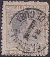 1884-260 CUBA SPAIN ANTILLES 1884 ALFONSO XII 5c CARDENAS CANCEL. - Prephilately