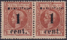 1899-499 CUBA US OCCUPATION 1899 1c S. 1mls FIRST ISSUE PUERTO PRINCIPE FORGERY. - Used Stamps