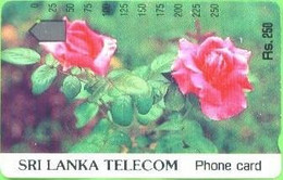 SLT : TA03 Rs250 Rose            Ctr Down USED - Sri Lanka (Ceylon)