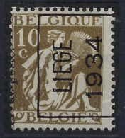 ONBEKEND / INCONNU KANTDRUK Voorafgestempeld TYPO Nr. 285A  LIEGE 1934   ; Staat Zie Scan ! - Typo Precancels 1932-36 (Ceres And Mercurius)