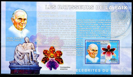 DJ0650 Congo Democratic Republic 2006 Pope And Orchid M Imperf - Autres & Non Classés