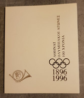 GREECE 1996 THE 100TH ANNIVERSARY OF MODERN OLYMPIC GAMES COMPLET SET IN SPECIAL  BLOCK PERFORED MNH - Summer 1996: Atlanta