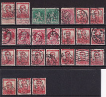 Belgium , Old PERFIN, With Variations. Total 24 Stamps. Read. - 1909-34