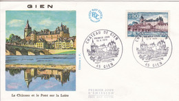 Enveloppe Philatélique Dept 45 - Gien - Le Château De Gien 1973 - Amilly