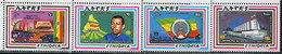 SC0115 Ethiopia 1988 Flag President Map Etc. 4V Specials - Etiopia