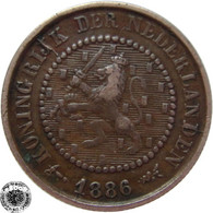 LaZooRo: Netherlands 1/2 Cent 1886 XF - 1849-1890 : Willem III