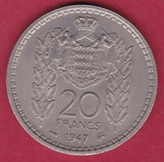 Monaco - Louis II - 20 Francs - 1947 - 1922-1949 Louis II