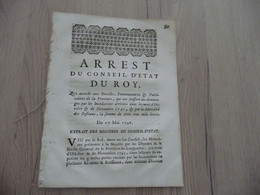 Arrest Du Conseil D''Etat Du Roi 27/05/1746 Accord Aux Diocèses Victimes Inondations Pour Les Bestiaux Languedoc - Gesetze & Erlasse