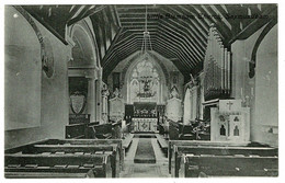 Ref 1455 - Early Postcard - Little Glenham Church Interior & Organ - Saxmundham Suffolk - Small Hamlet Village - Andere & Zonder Classificatie