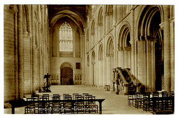 Ref 1455 - 3 X Early Real Photo Postcards - Peterborough Cathedral Interior - Otros & Sin Clasificación