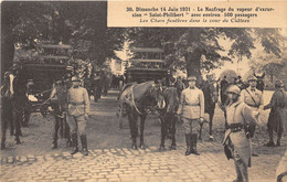 44-SAINT-NAZAIRE-DIMANCHE 14 JUIN 1931 LE NAUFRAGE DU VAPEUR " SAINT-PHILIBERT " LES CHARS FUNEBRES DANS LA COUR DU CHÂT - Saint Nazaire