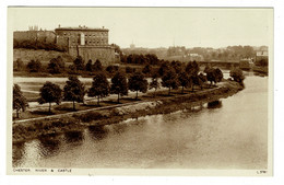 Ref 1456 - 2 X Postcards - City Walls & Water Tower - Castle & River - Chester Cheshire - Chester