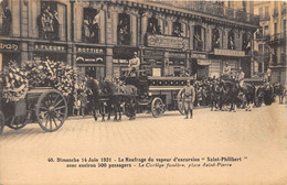 44-NANTES-DIMANCHE 14 JUIN 1931 LE NAUFRAGE DU VAPEUR "SAINT-PHILIBERT"LE CORTEGE PLACE ST PIERRE - Nantes