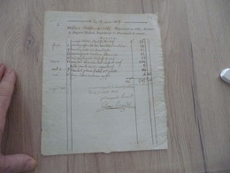 Facture Montpellier Blouquier Et Coste Imprimeur Marchand De Papier 1807 Vente De Papier Copies Plumes.... - Levensmiddelen