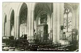 Ref 1456 -  2 X Early Real Photo Postcards - St Mary's Redcliff Church Interior - Bristol - Bristol