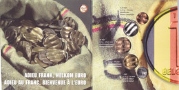 BU FDC BELGIQUE 2002 COIN CRUSHER Monnaies Albert II De 1998 Et 1999 Adieu Le Franc Bonjour L'Euro - FDC, BU, BE, Astucci E Ripiani