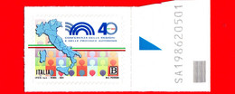 Nuovo - MNH - ITALIA - 2021 - 40 Anni Della Conferenza Delle Regioni E Delle Province Autonome – Logo - B - Alfanumerico - 2021-...: Ungebraucht