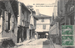 21-2222 : MONFLANQUIN. RUE DE L'UNION ET MAISON DU XV° SIECLE. - Monflanquin