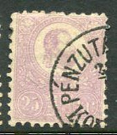 HUNGARY 1871 25 K.  Lithographed, Fine Used.  Michel 6a - Usati