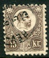 HUNGARY 1871 15k Blackish-brown Engraved, Fine Used.  Michel 12b - Gebruikt