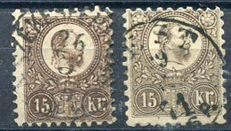 HUNGARY 1871 15k Brown And Blackish-brown Engraved, Fine Used.  Michel 12b - Oblitérés