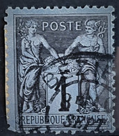 FRANCE 1877 - Canceled - YT 83 C - Noir/cobalt - 1c - 1876-1898 Sage (Tipo II)