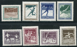 HUNGARY 1925 Sports Fund  Set LHM / *.  Michel 403-10 - Unused Stamps